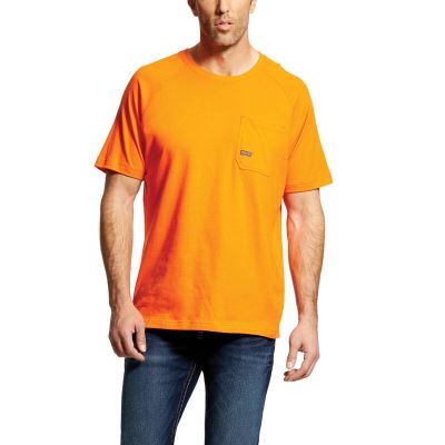 Ariat Rebar Cotton Strong - T Shirts Oranje Heren - 25095-169